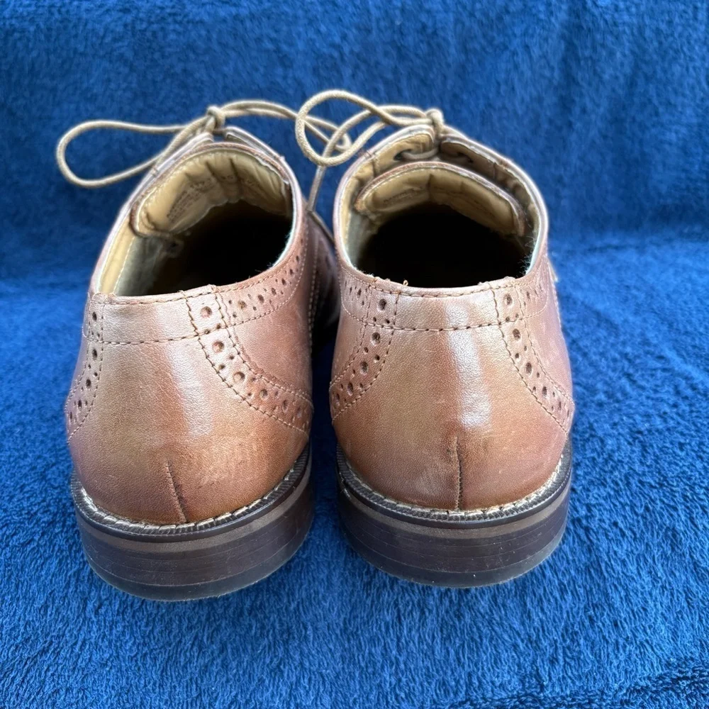 FLORSHEIM Men's Montinaro Wingtip Oxford Dress Shoes Brown Leather 8.5 D - Exc!!